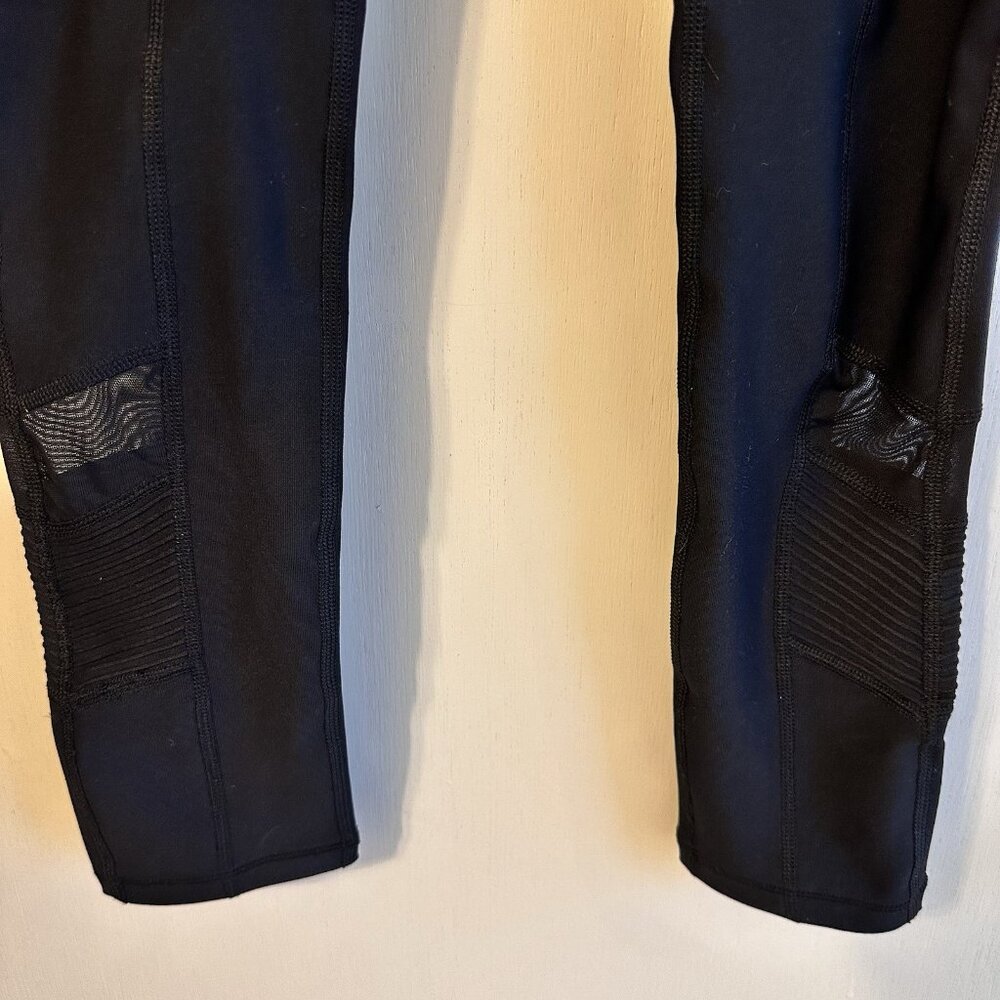 NWOT Central Park Sport Black Full Length Active Leggings Women's Small S Mesh - Picture 11 of 12